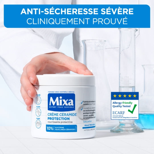 MIXA Crème Céramide Protection Nourrissante Protectrice pour Peau x Très Sèches et Fragilisées 400 ML