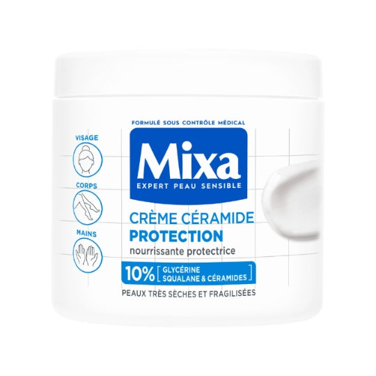 MIXA Crème Céramide Protection Nourrissante Protectrice pour Peau x Très Sèches et Fragilisées 400 ML