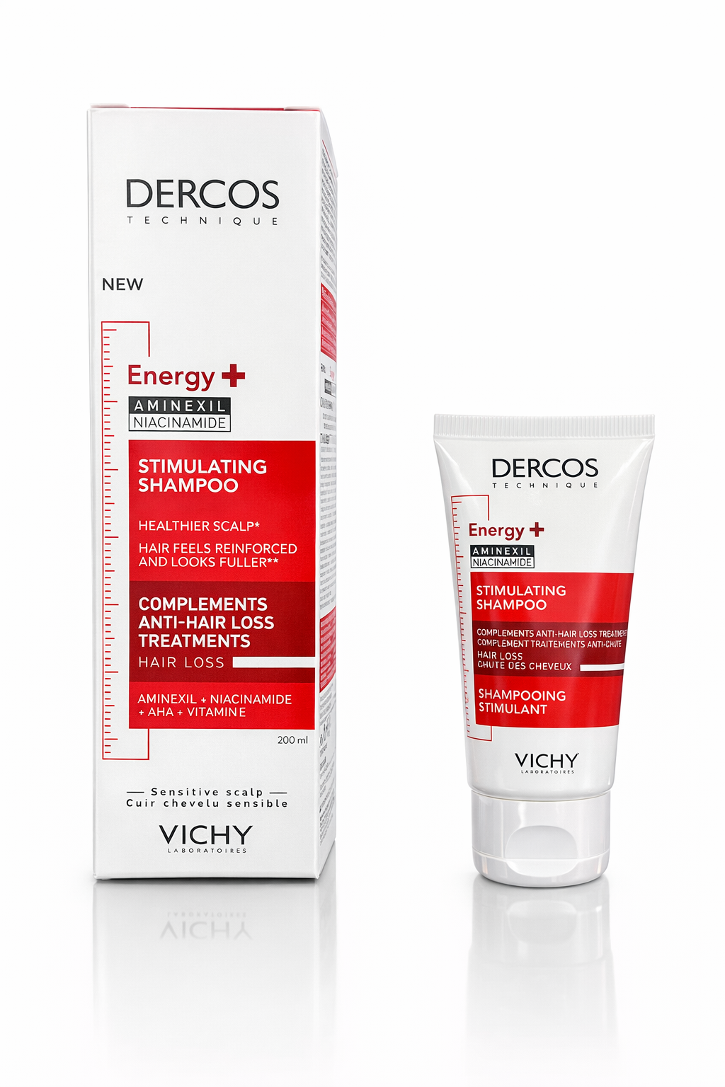 Vichy Dercos Technique ENERGY + Shampooing Stimulant Anti-Chute 200ml + 50 ML OFFERTE