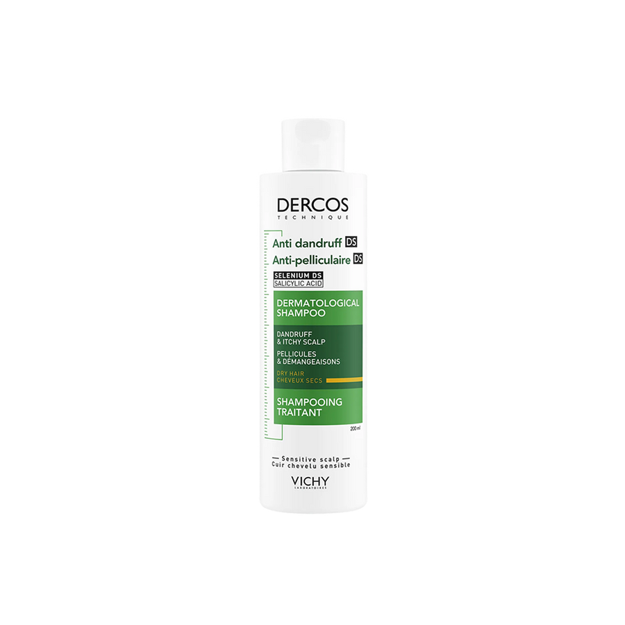 Vichy Dercos Shampoing Traitant Anti-Pelliculaire Cheveux Secs | 200ml