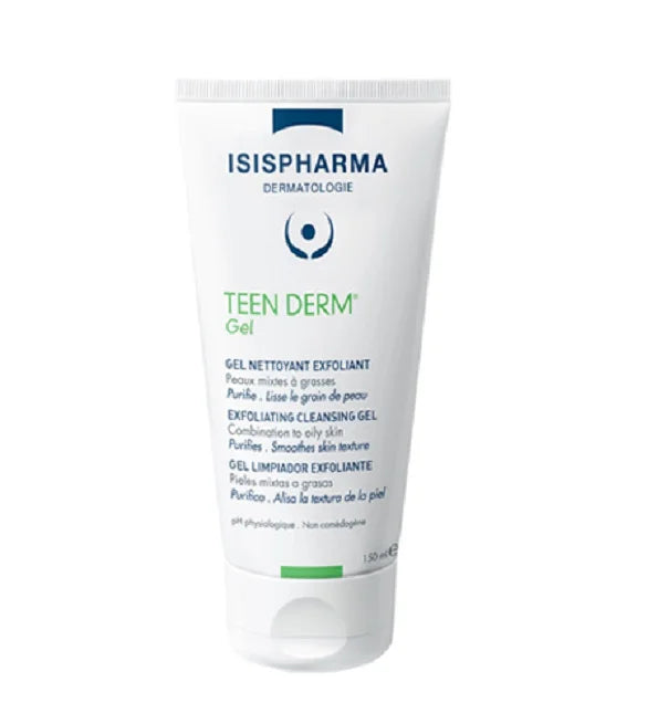 Teen Derm Gel - Gel nettoyant exfoliant - Peaux grasses à imperfections 150ml