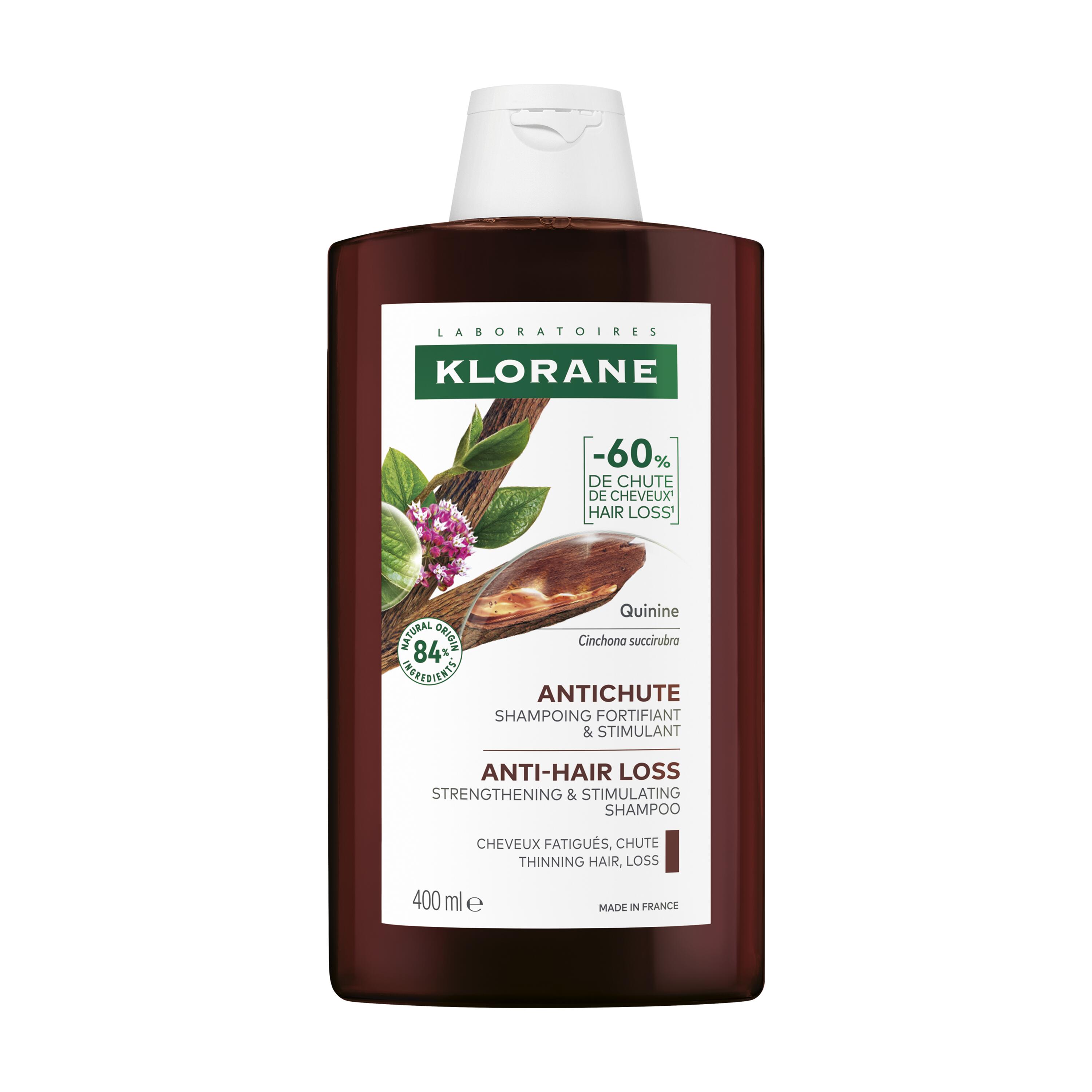 ANTICHUTE Shampoing fortifiant et stimulant à la Quinine 400 ml