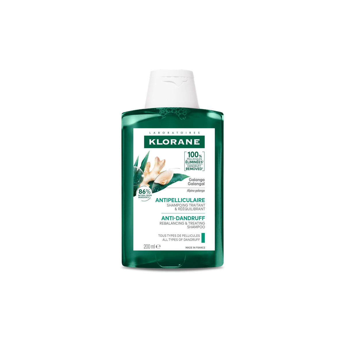 KLORANE SHAMPOIING ANTIPELLICULAIRE GALANGA 200ML