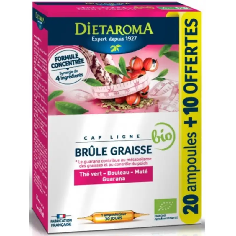 DIETAROMA CAPLIGNE BRULE GRAISSE +ELIMINATION AMPOULES 30 AMPOULES