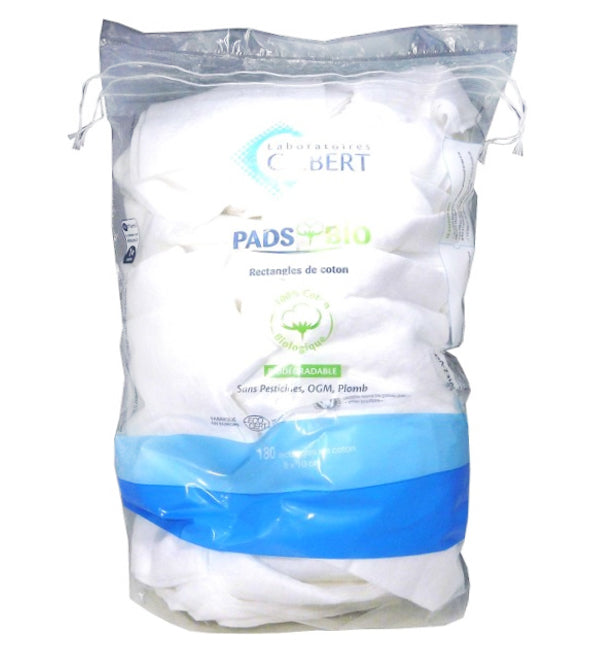 Gilbert Pads Bio 180 Rectangles de Coton - 8 x 10cm