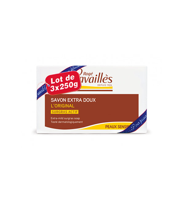 ROGÉ CAVAILLÈS SAVON SURGRAS EXTRA-DOUX – L'ORIGINAL 250G x 3