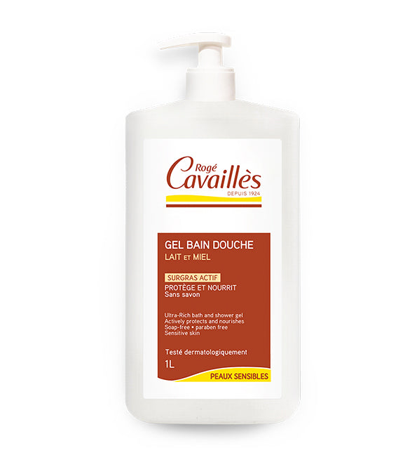 ROGÉ CAVAILLÈS GEL BAIN DOUCHE – LAIT ET MIEL 1L
