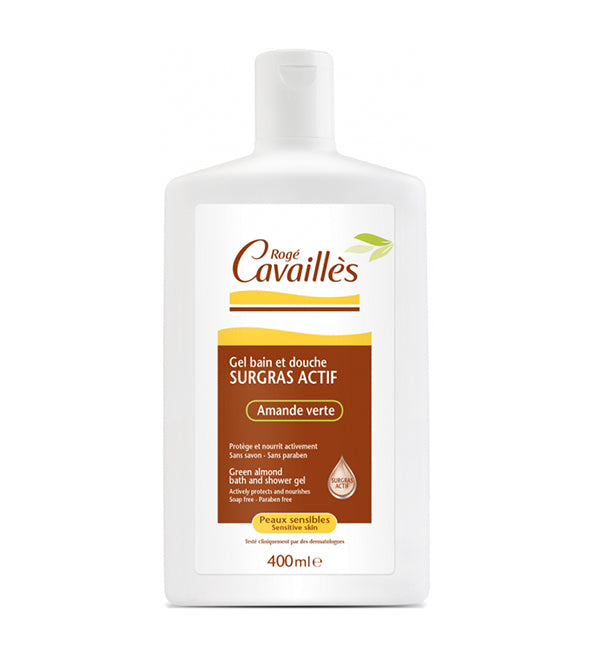ROGÉ CAVAILLÈS GEL SURGRAS BAIN ET DOUCHE PEAUX SENSIBLES - AMANDE VERTE 400 ML