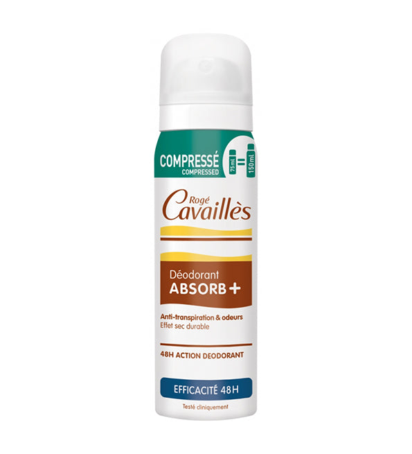 ROGÉ CAVAILLÈS DÉODORANT ABSORB+ EFFICACITÉ 48H SPRAY COMPRESSÉ 75 ML