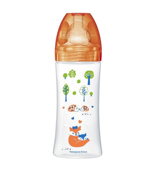 DODIE BIBERON SENSATION+ 330ML ORANGE FORÊT +6 M TÉT PLATE D3