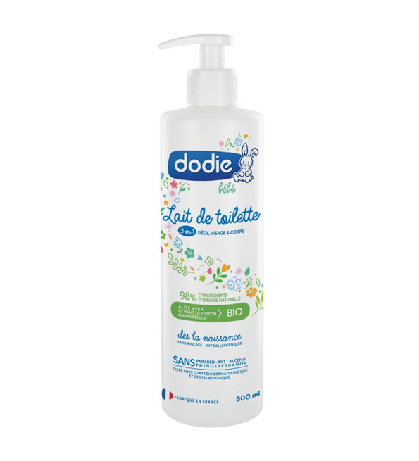 DODIE LAIT DE TOILETTE 3 EN 1 FL POMPE 500ML