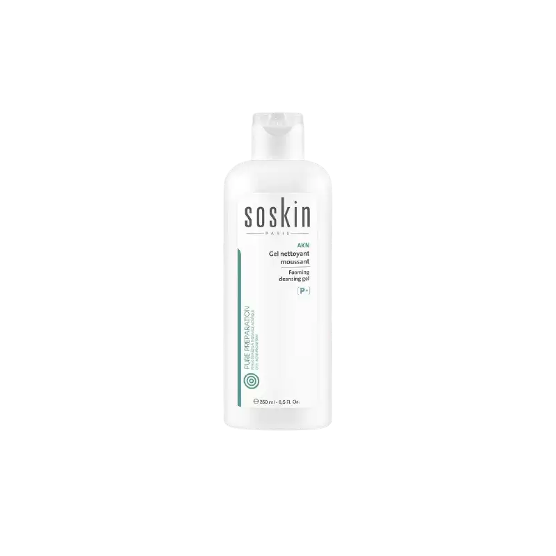 SOSKIN AKN GEL NETTOYANT MOUSSANT 250ML