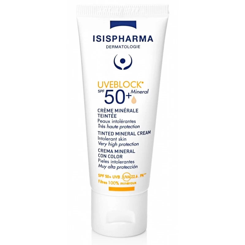 Uveblock SPF50+ Mineral - Crème minérale teintée - Peaux intolérantes 40ml