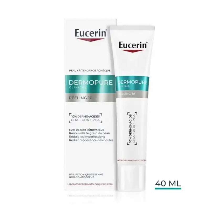 EUCERIN DERMOPURE CLINICAL PEELING 10 SOIN DE NUIT RENOVATEUR 40ML
