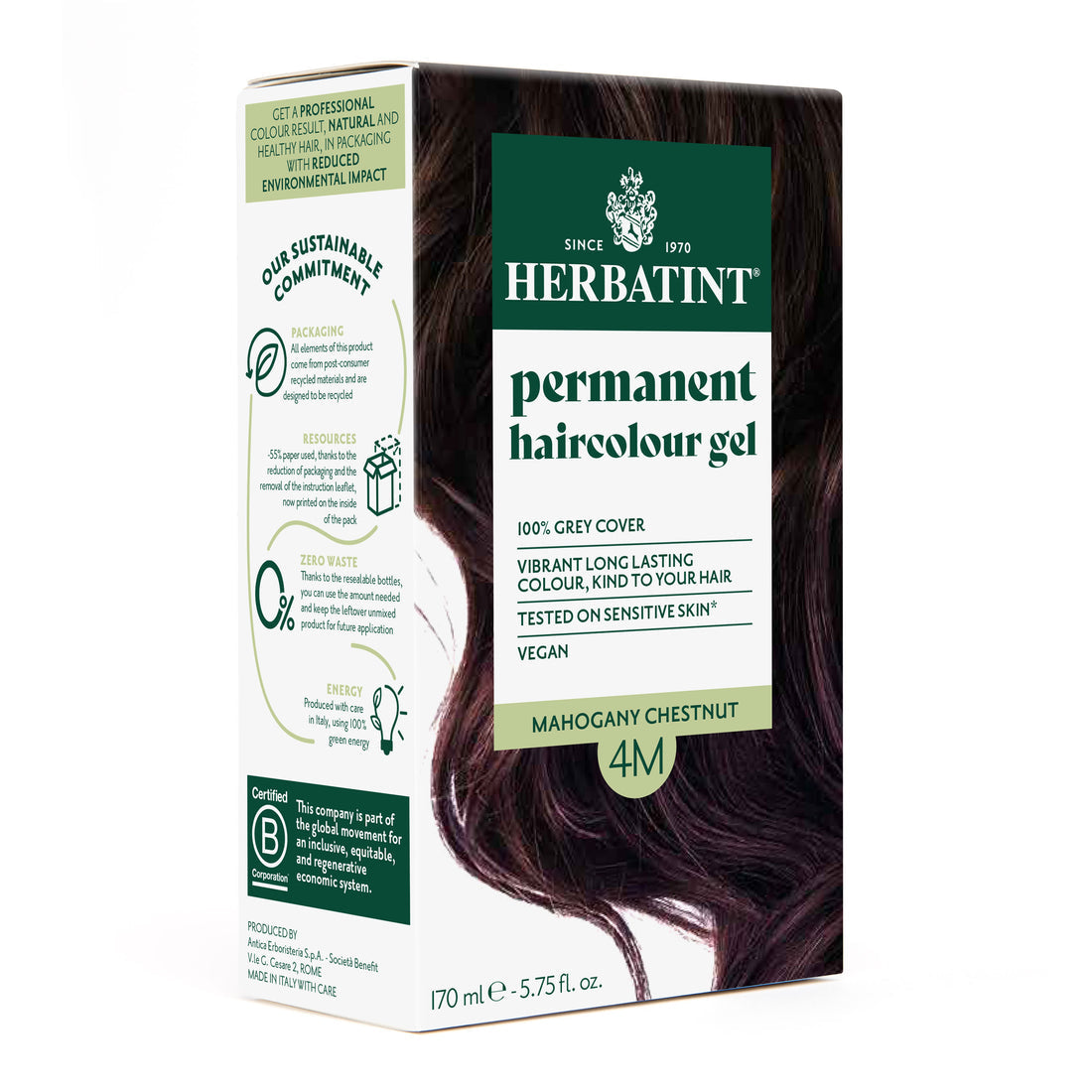 HERBATINT 4M CHATAIN ACAJOU SOIN COLORANT PERMANENT 170ML