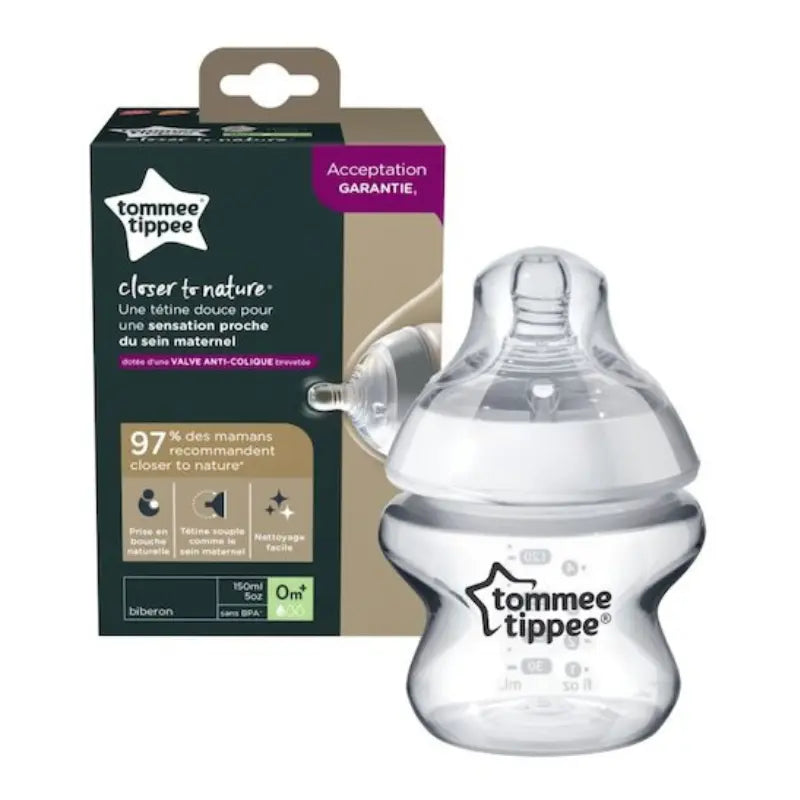 TOMMEE TIPPEE BIB NATURAL START 150ML DEBIT LENT