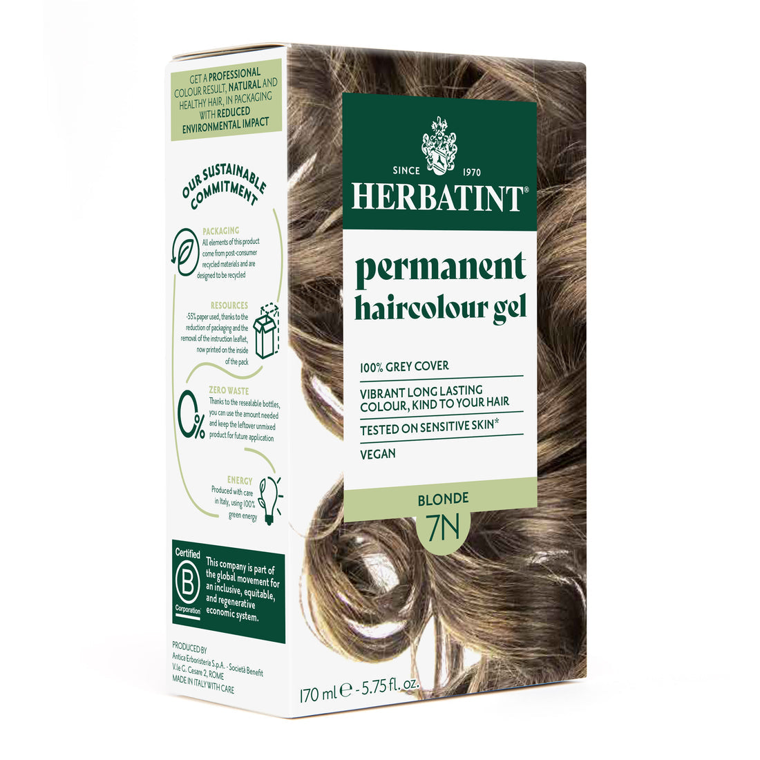 HERBATINT 7N BLOND SOIN COLORANT PERMANENT 170ML