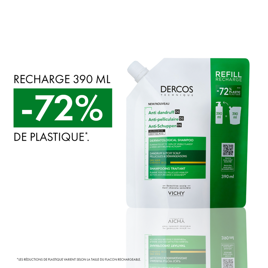 Vichy Dercos Shampoing Traitant Anti-Pelliculaire Cheveux Secs | 200ml
