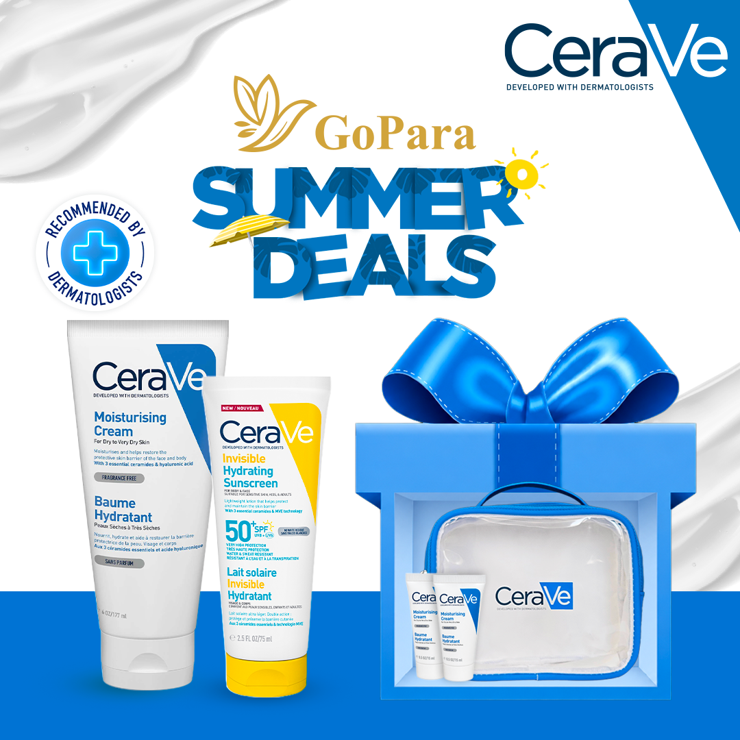 SUMMER DEALS CERAVE : Baume hydratant 177 ml + Lait solaire invisible hydratant 75 ml