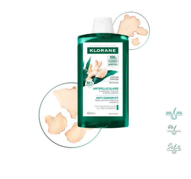KLORANE SHAMPOIING ANTI PELLICULAR GALANGA 400ML