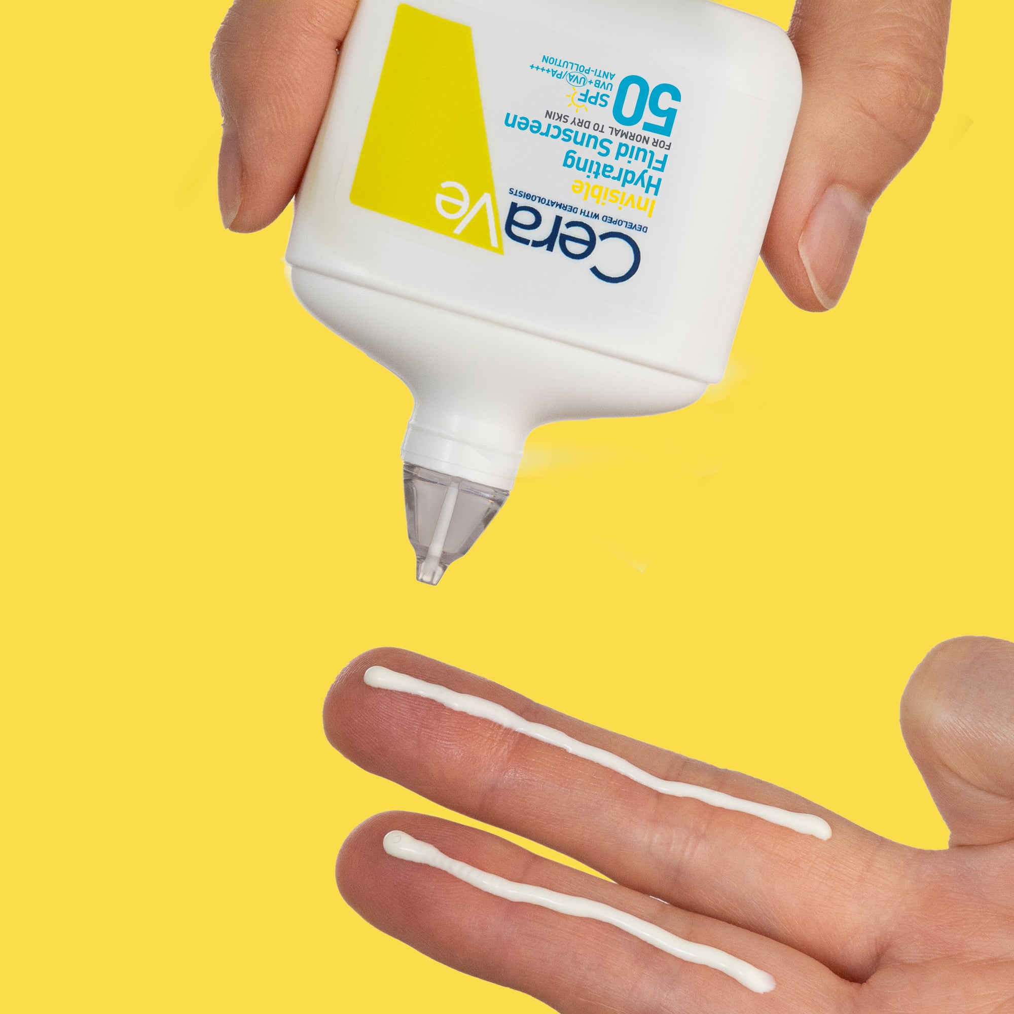 CERAVE Fluide Hydratant Invisible SPF50 | Peau Normale à Sèche | 50ml