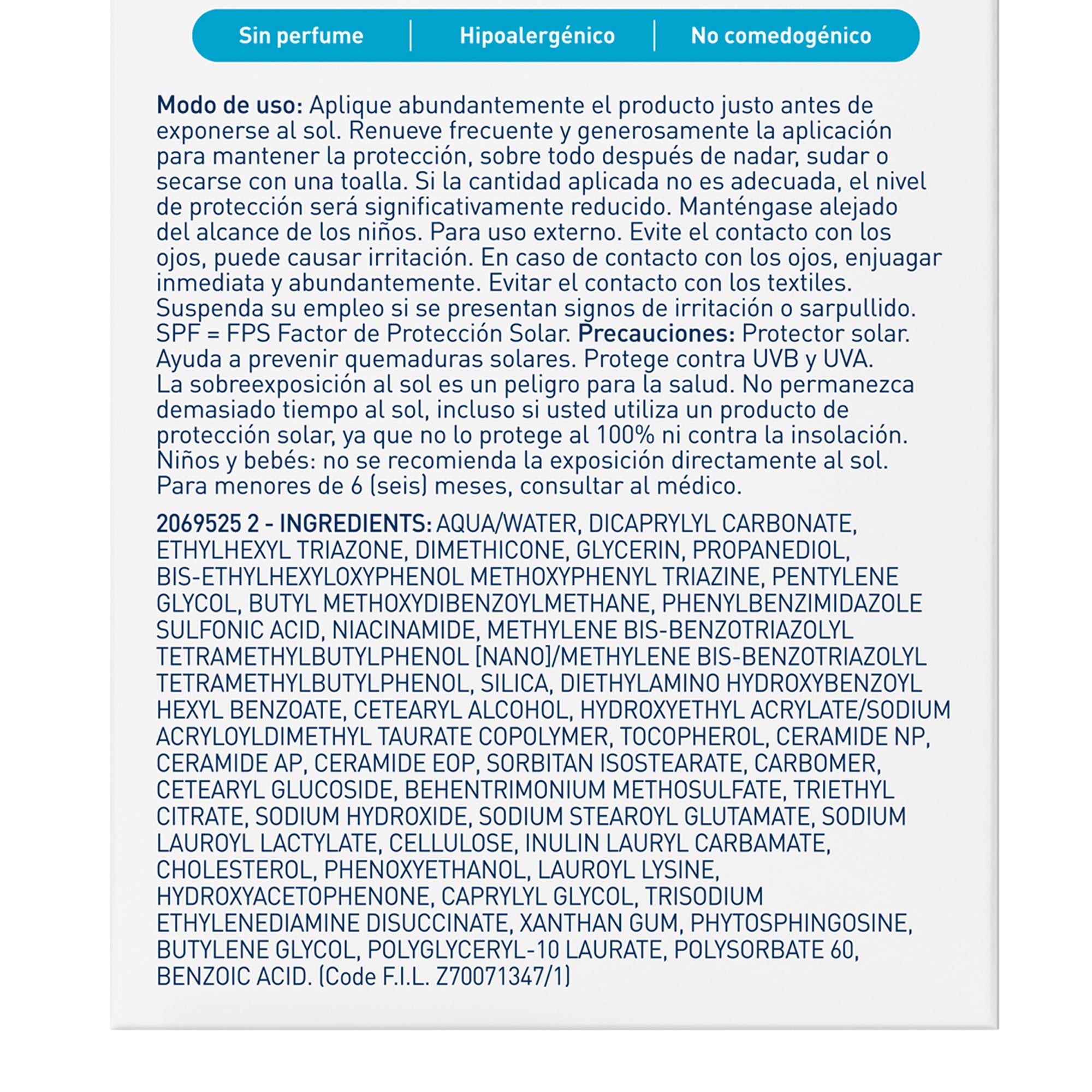CERAVE Fluide Hydratant Invisible SPF50 | Peau Normale à Sèche | 50ml