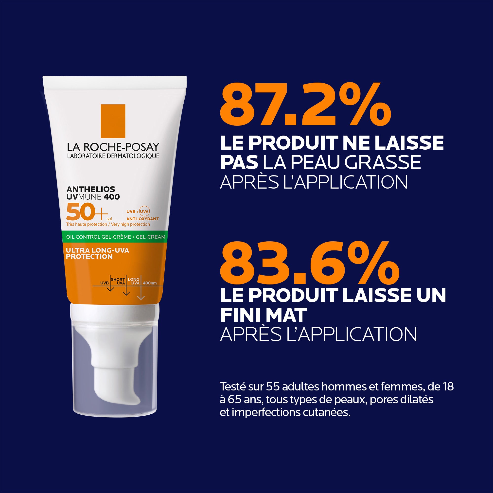 La Roche-Posay Anthelios UVMUNE 400 Oil Control Teintée SPF50+| Peau Normales à Grasse | 50ml