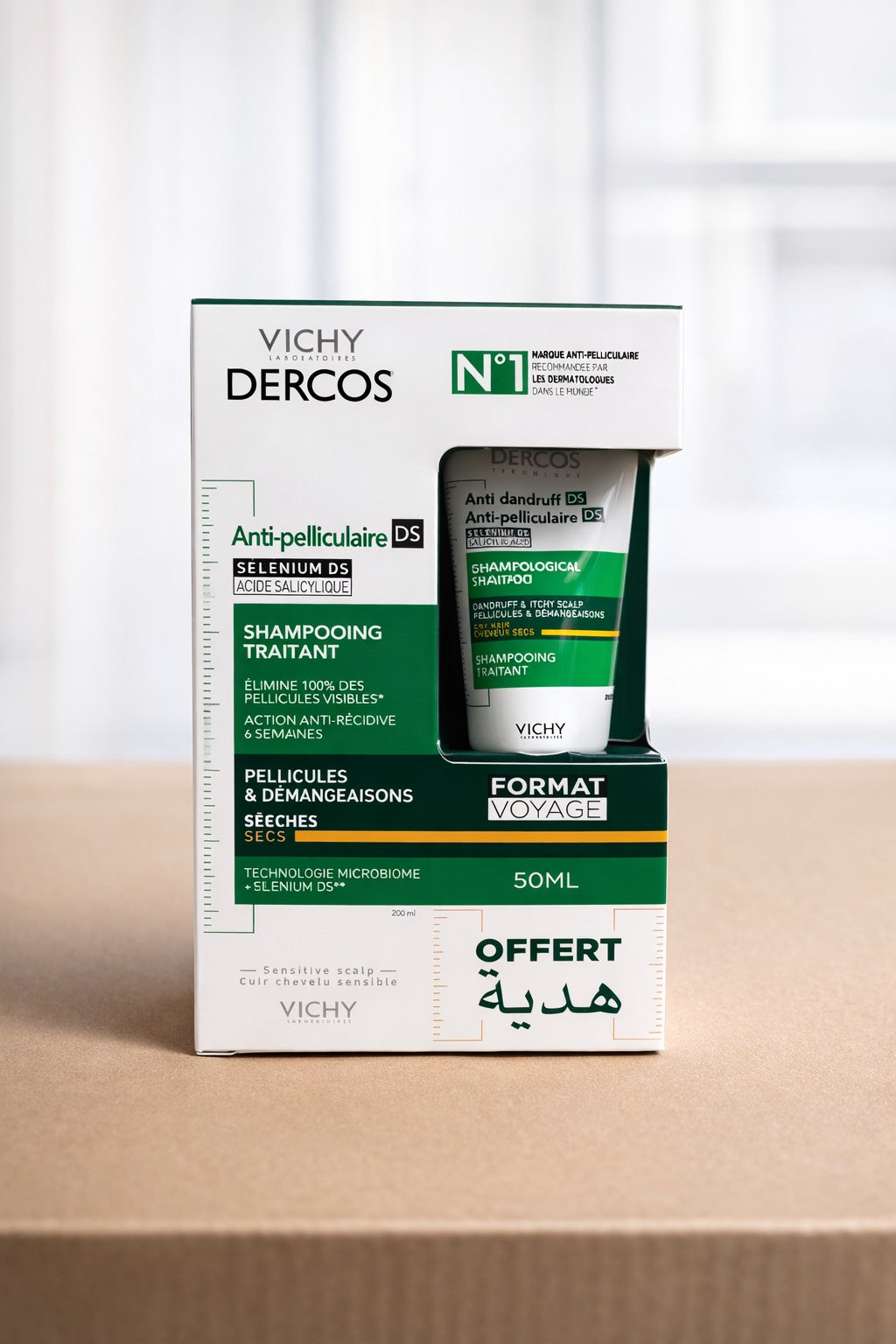 VH DERCOS SHP ANTI-PELLICULAIRES DS SECHES 200ML+50ML OFFERTE