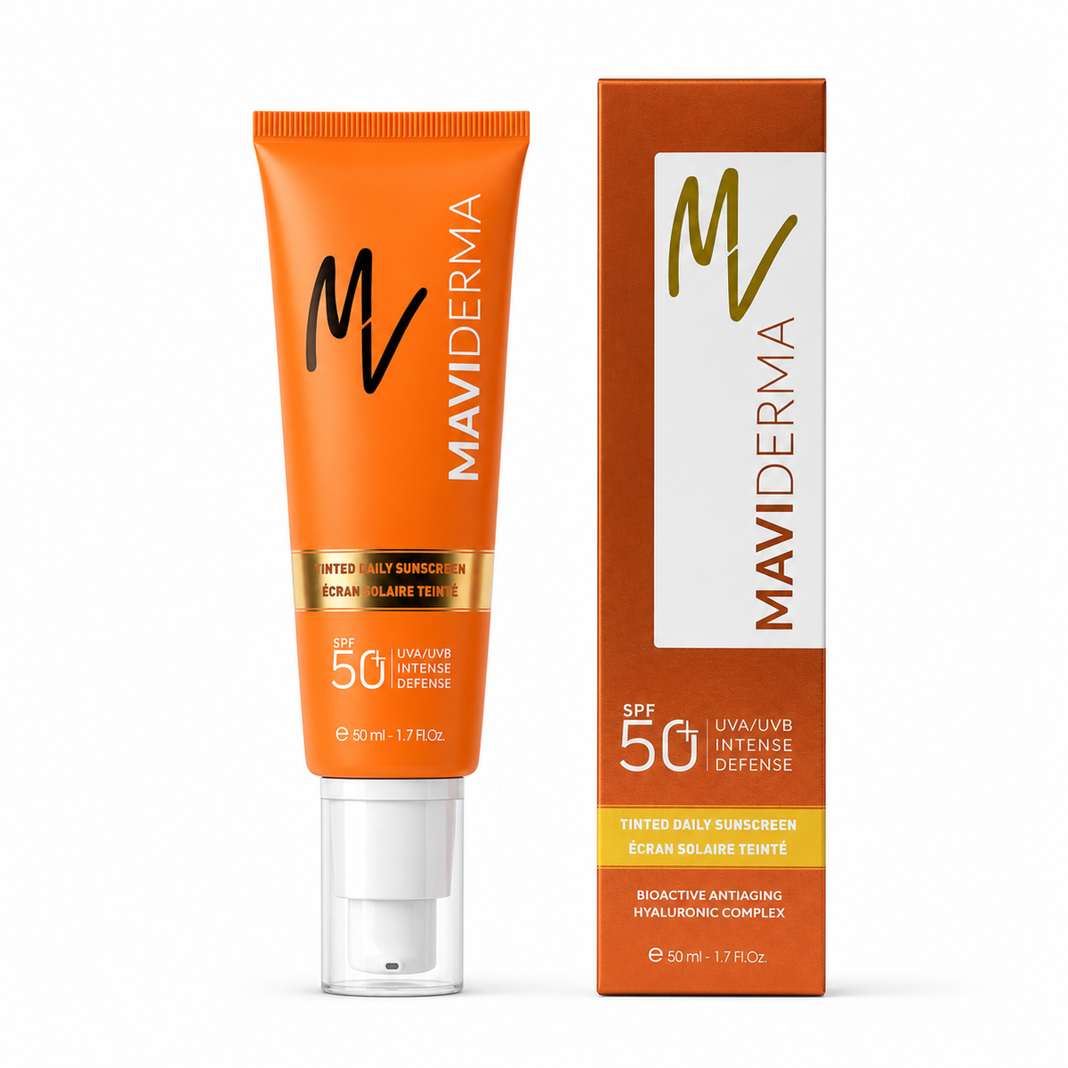 MAVIDERMA Crème Solaire teintée SPF 50+ 50 ML