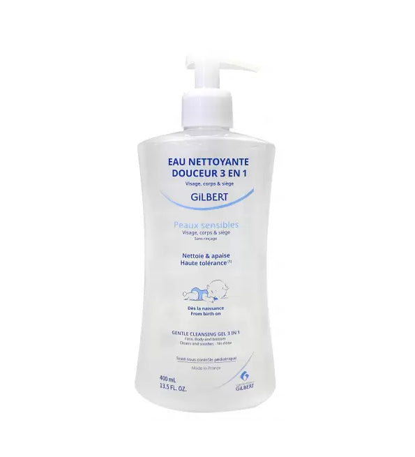 Gilbert Eau Nettoyante Douceur 3en1 Bebe 400ml
