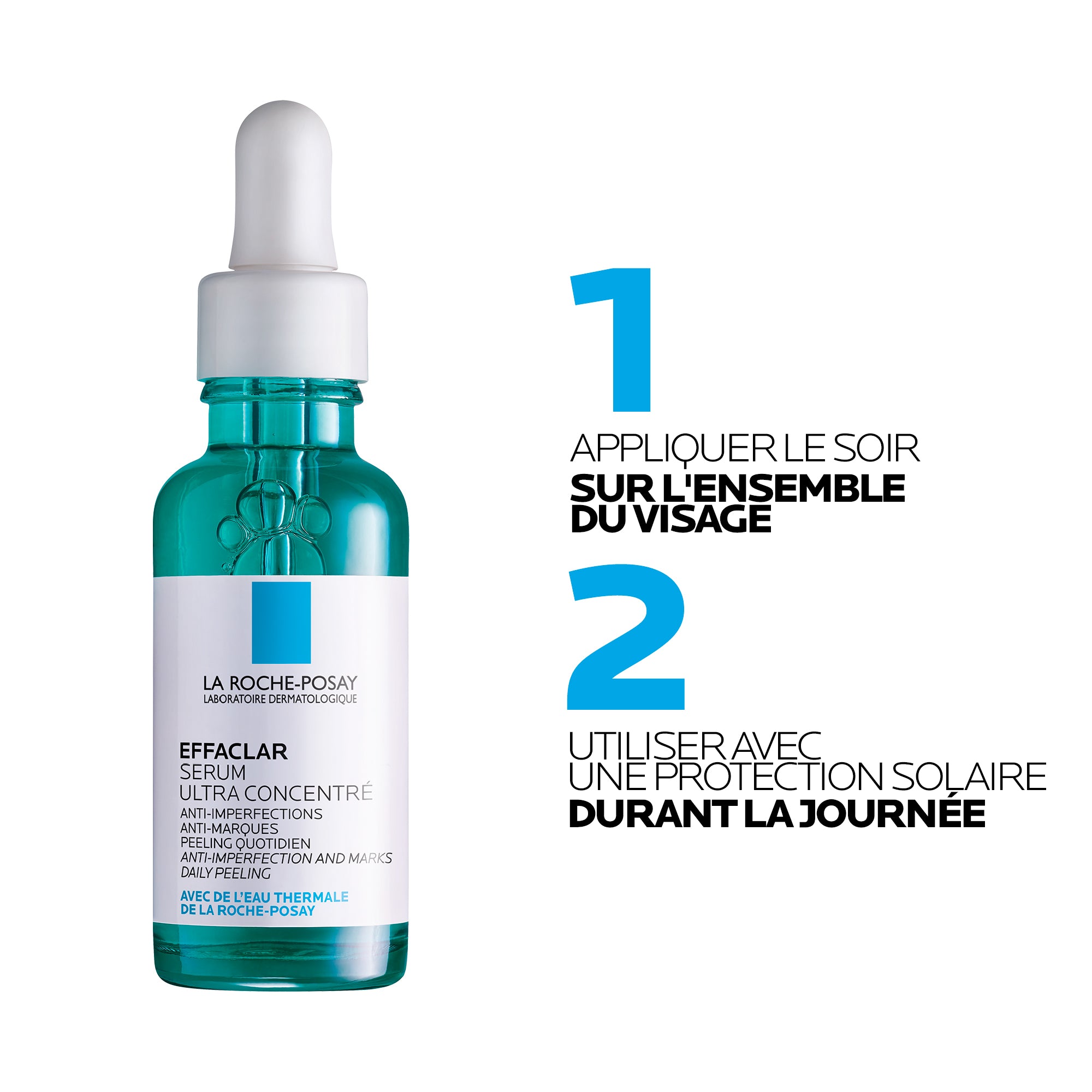 La Roche-Posay Effaclar Sérum à l'acide Salicylique Ultra Concentré | Peau à tendance acnéique | 30ml