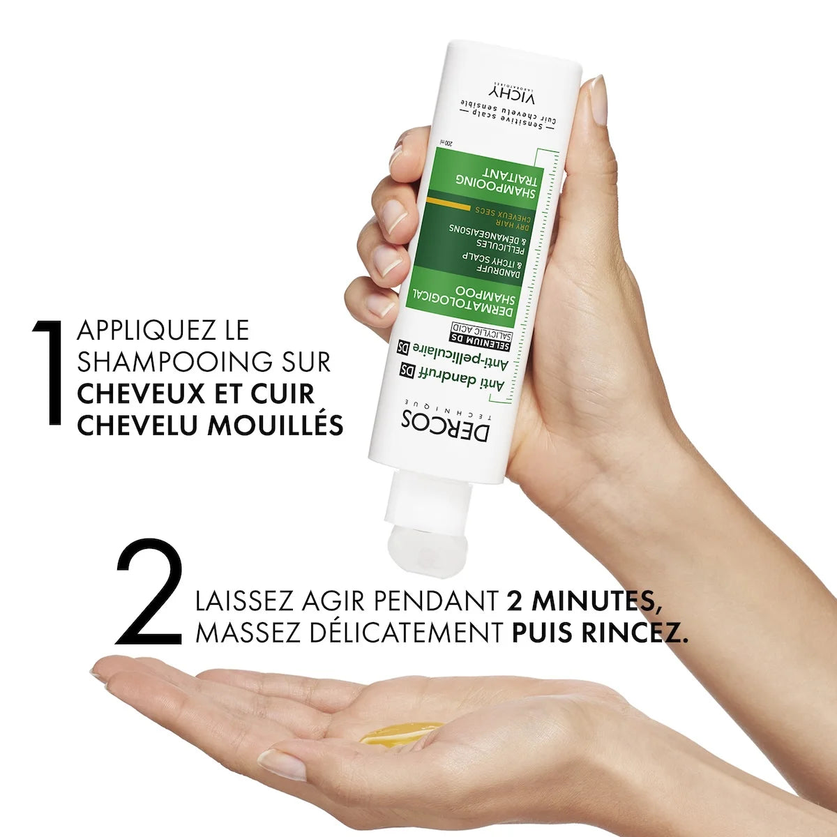 Vichy Dercos Shampoing Traitant Anti-Pelliculaire Cheveux Secs | 200ml