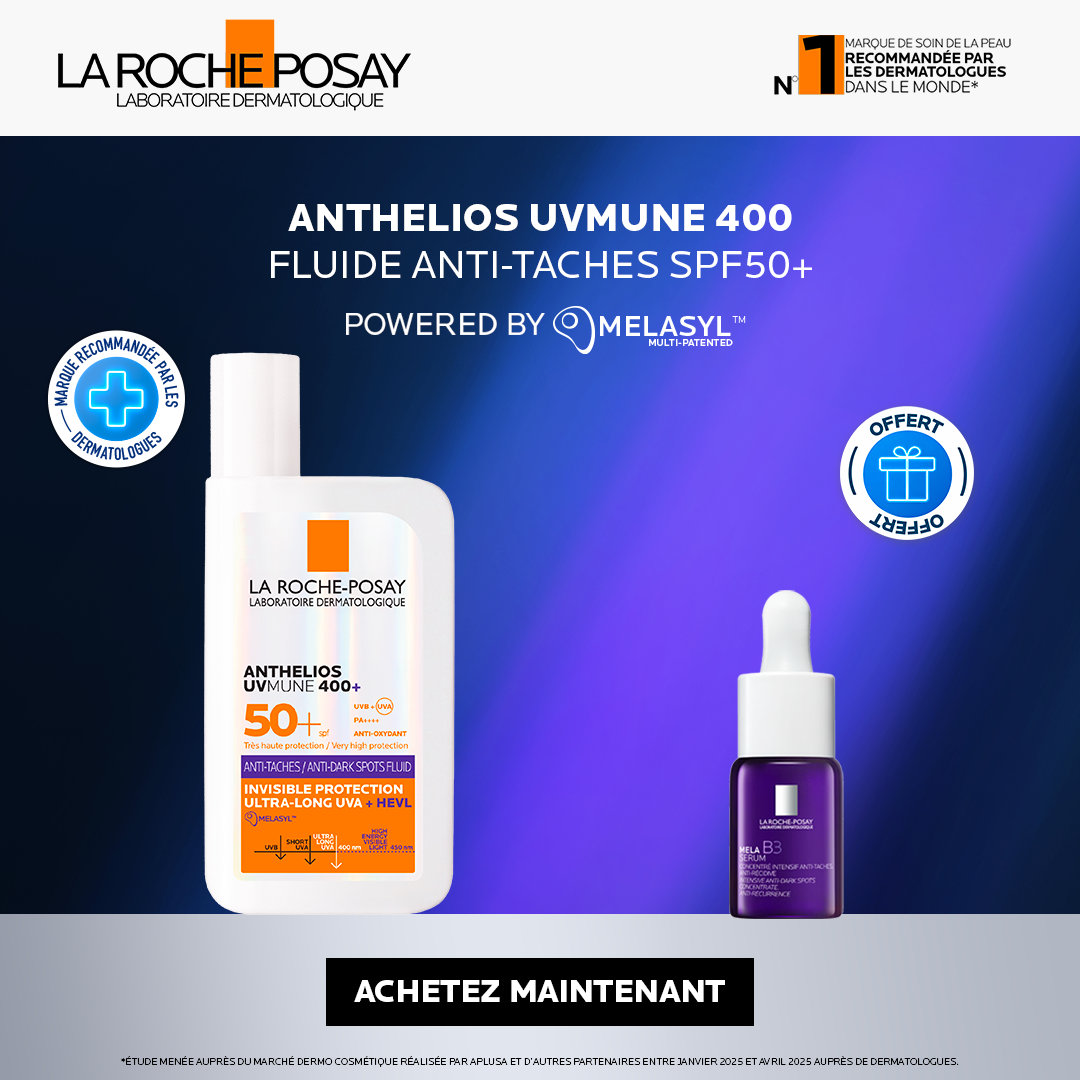 Offre Exclusive – Anthelios Fluide Anti-Taches + Mela B3 Offert