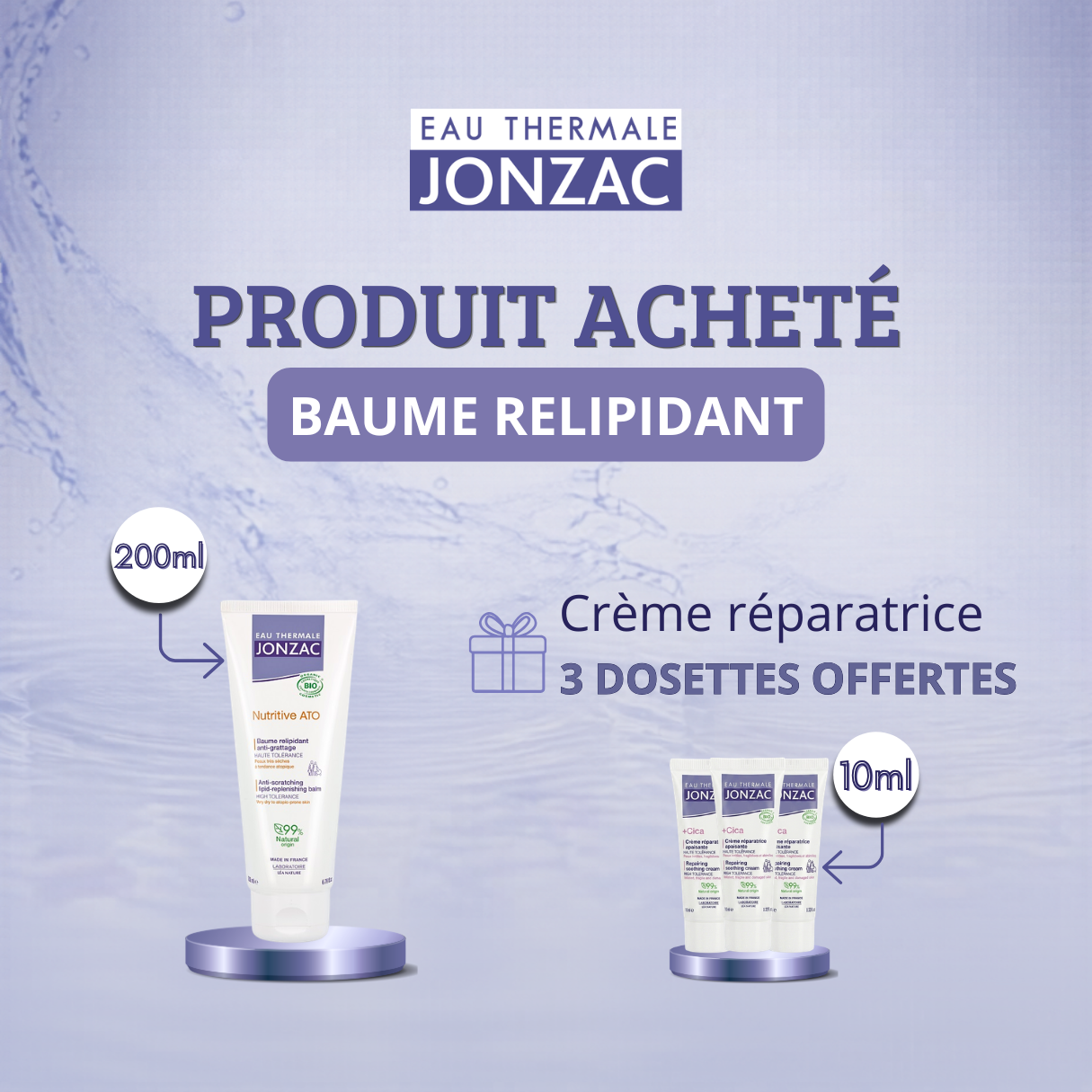 Offre Exclusive — Baume Relipidant 200ML + 3 Dosettes Offertes