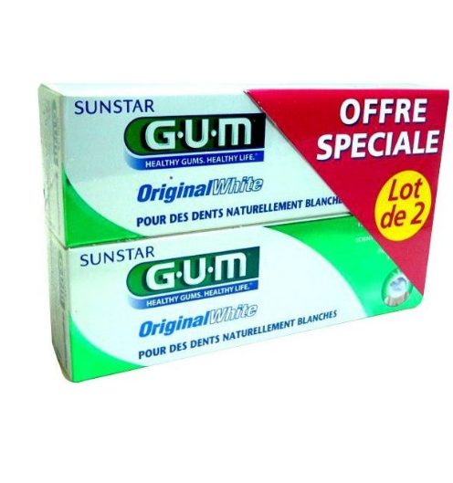 GUM COFFRET ORIGINAL WHITE LOT DE 2 DENTIFRICES