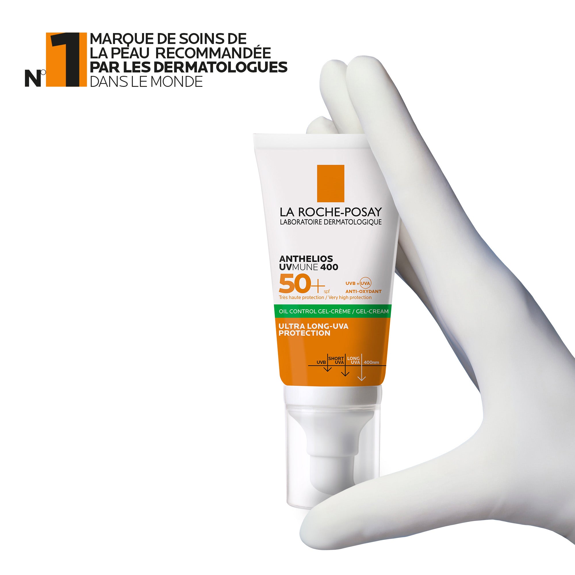 La Roche-Posay Anthelios UVMUNE 400 Oil Control Teintée SPF50+| Peau Normales à Grasse | 50ml