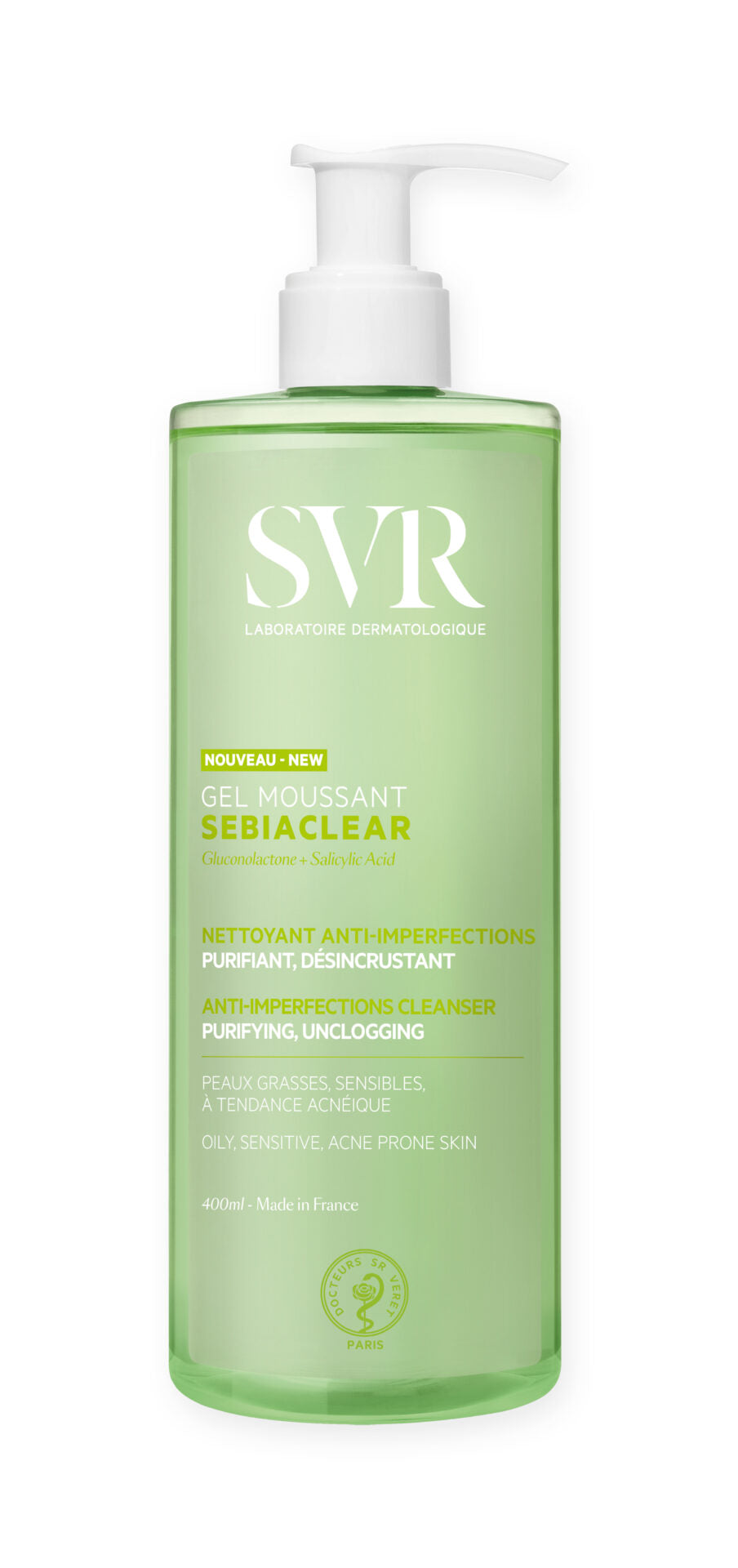 SVR SEBIACLEAR Gel Moussant 400 ML