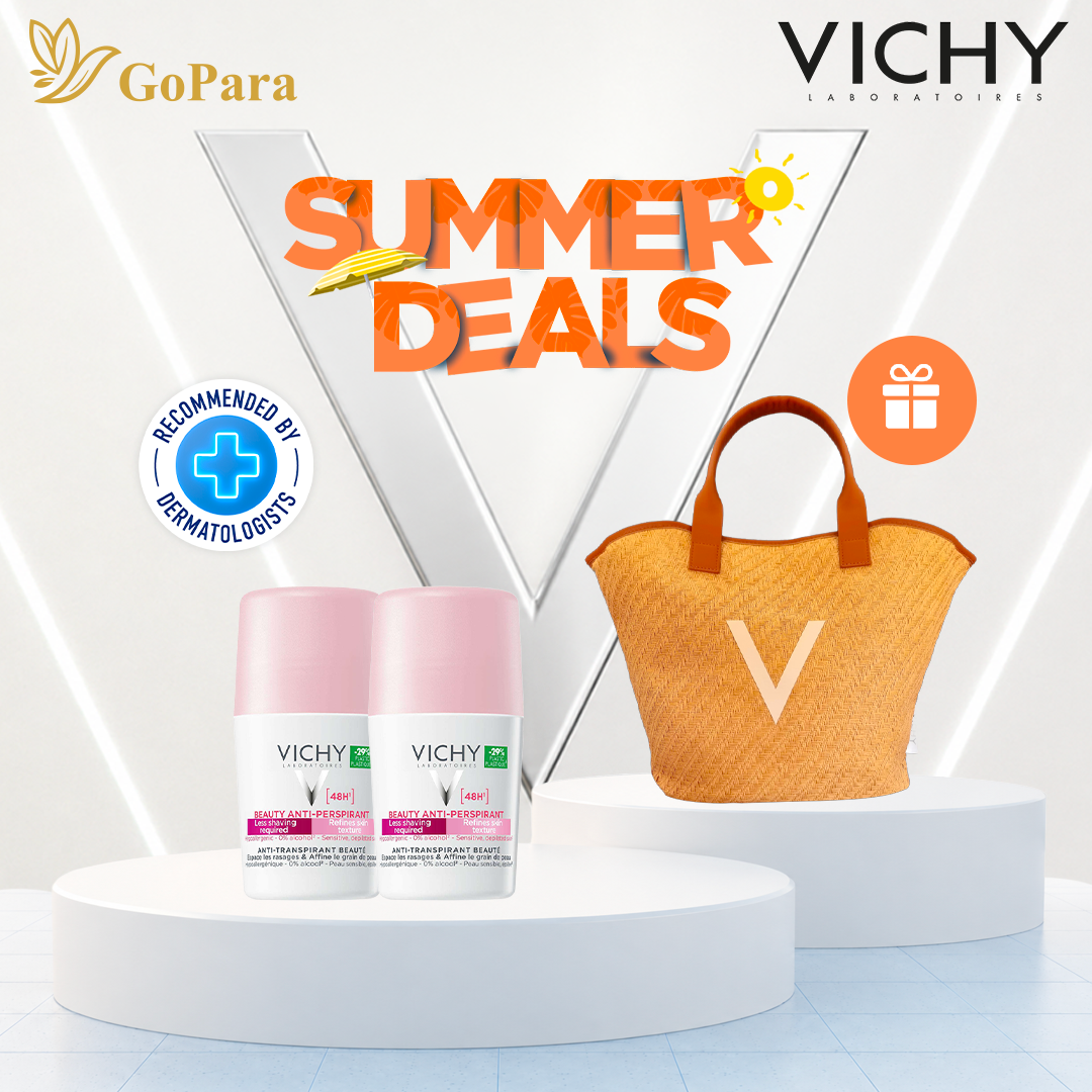 SUMMER DEALS VICHY : 2 Déodorants Eclaircissants Anti-Transpirant = Sac vichy offert