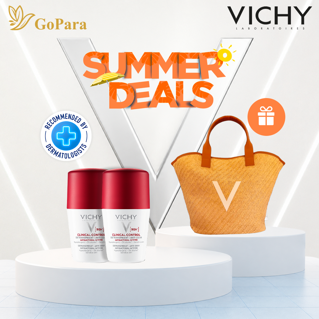 SUMMER DEALS VICHY : 2 DÉODORANTS CLINICAL CONTROL 96H= Sac Vichy Offert