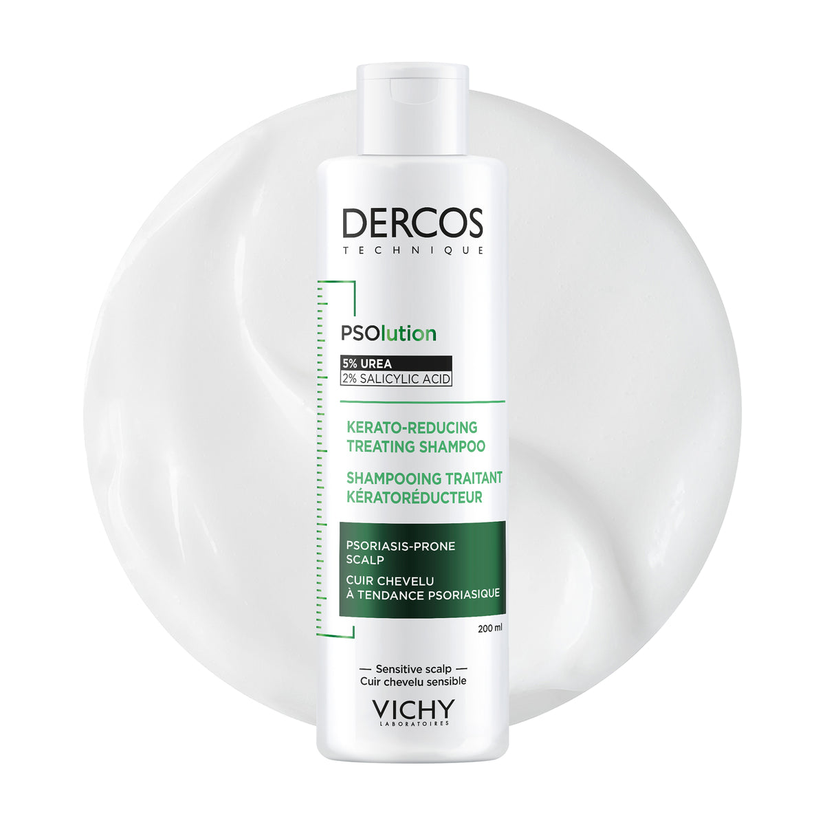 VICHY DERCOS TECHNIQUE SHAMPOING PSOLUTION Pour les cuirs chevelus à tendance psoriasique 200ml
