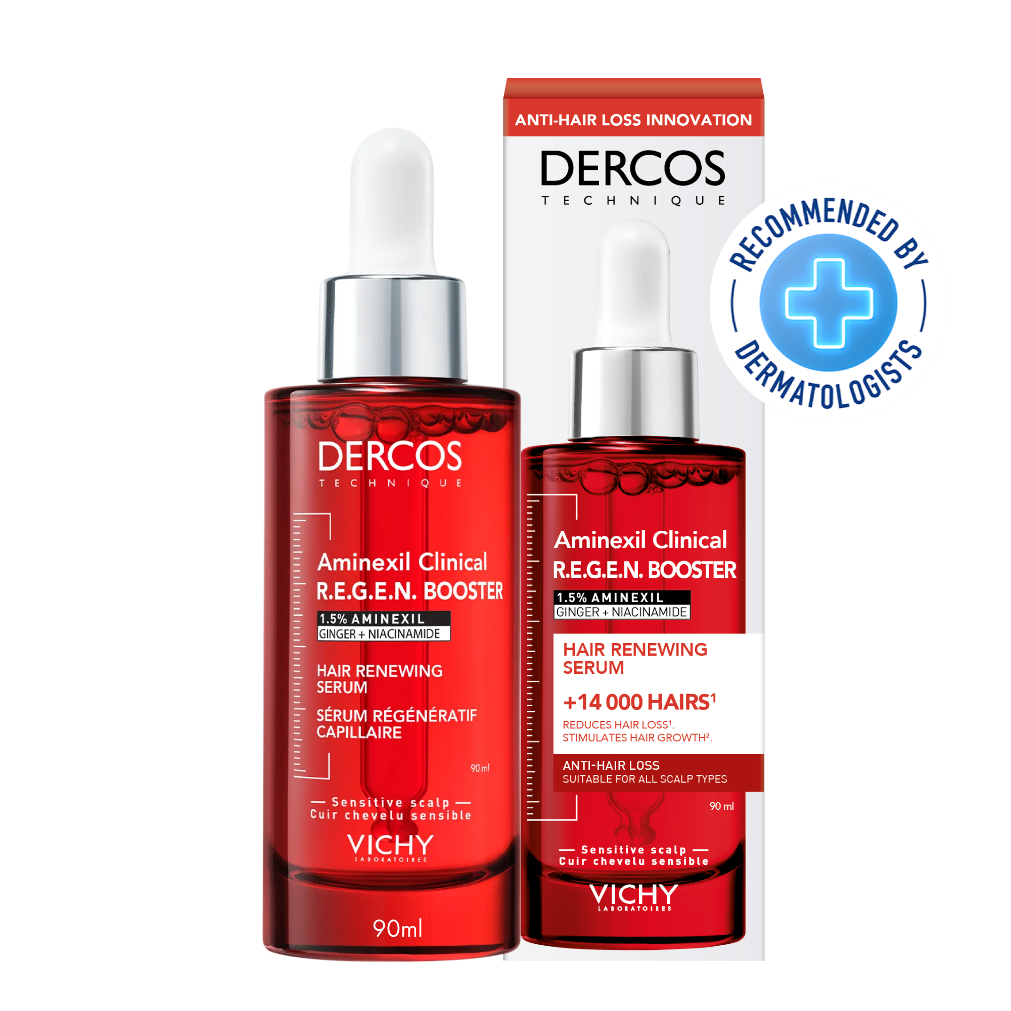 DERCOS Aminexil Clinical R.E.G.E.N. BOOSTER – Sérum Capillaire Rénovateur 90 ml