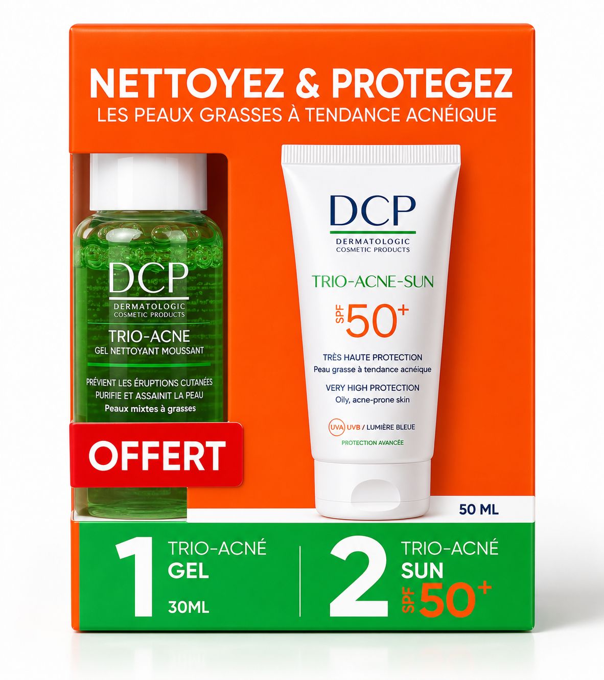 DCP TRIO-ACNE SUN SPF50 50ML+ GEL TRIO ACNE 30 ML