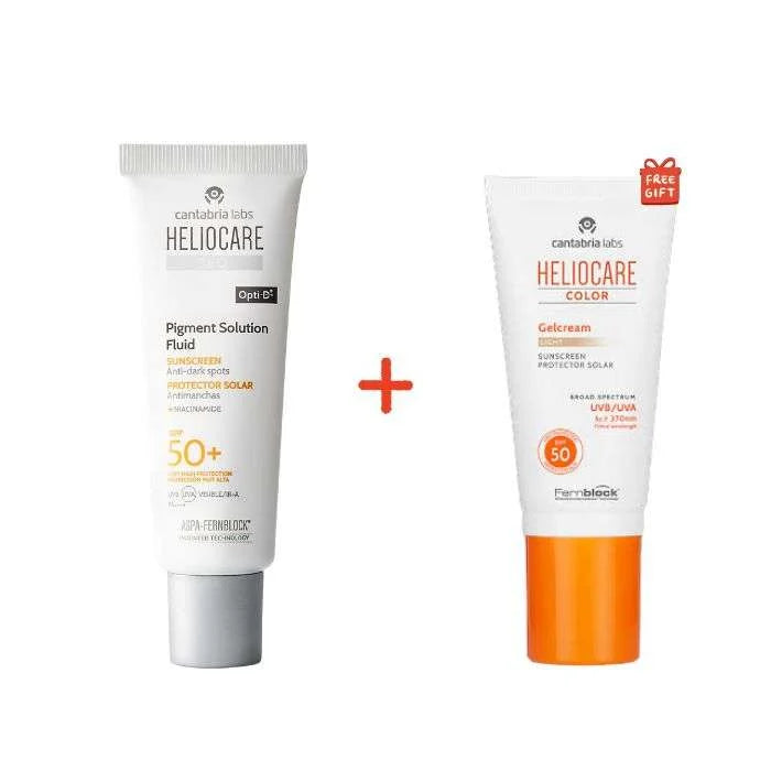 HELIOCARE PACK 360°PIGMENT SOLUTION FLUID SPF50+HELIOCARE GEL CREME COLOR LIGHT