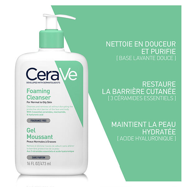 CeraVe – Gel Moussant Nettoyant – 473 ml