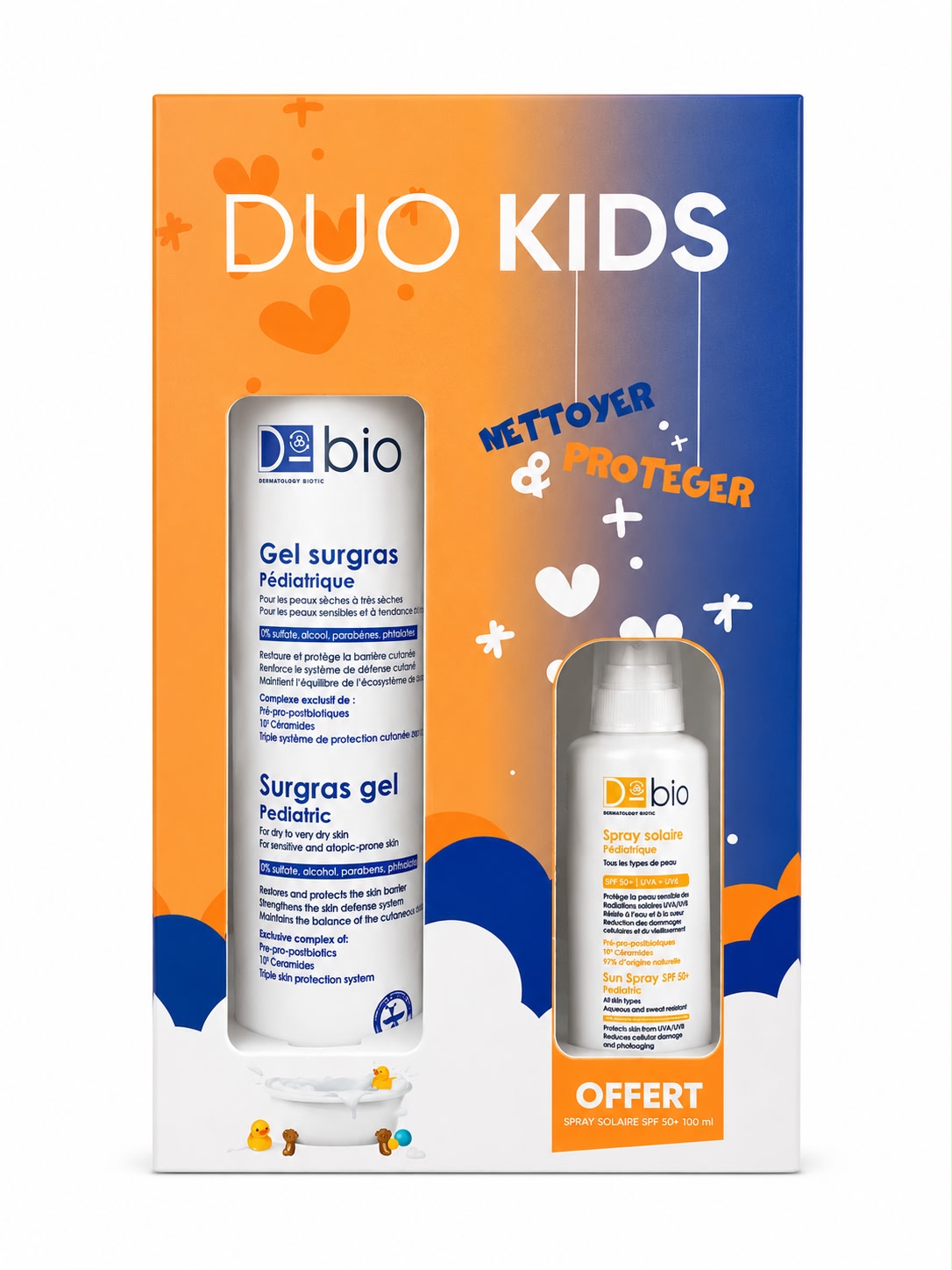 D-BIOTIC PACK GEL SURGRAS 200ML +SPRAY SOLAIRE PEDIATIQUE 100ML