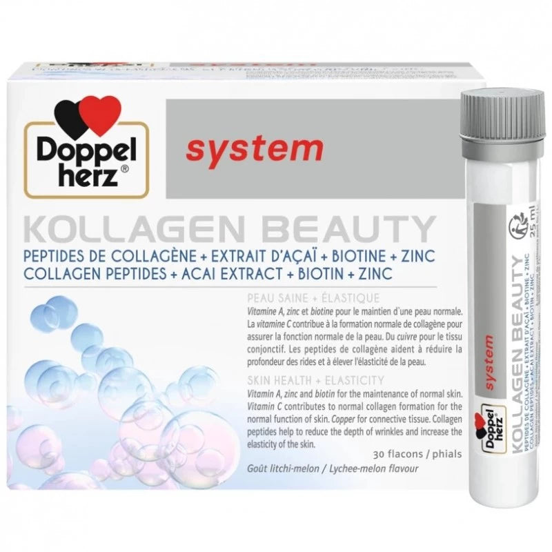 DOPPELHERZ KOLLAGEN BEAUTY Boite de 30 Ampoules