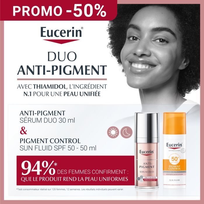 Eucerin ANTI-PIGMENT SÉRUM DUO 30 ML + Ecran pigment spf50 OFFERT