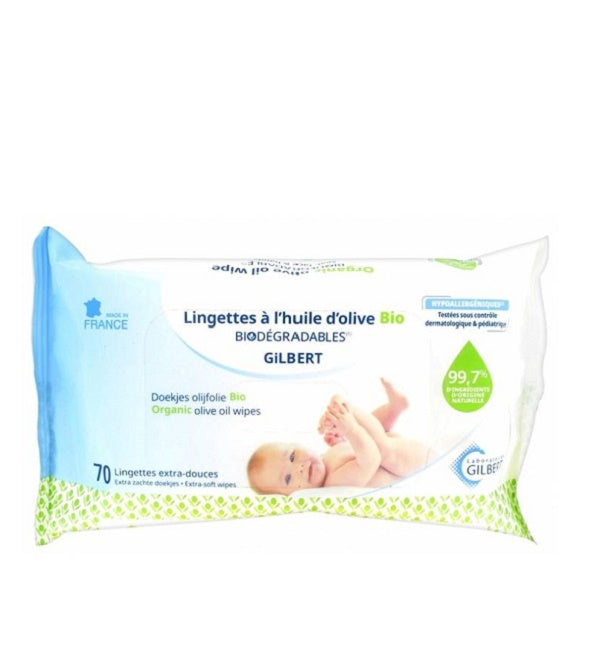 GILBERT Lingettes A L'huile D'olive Bio X70