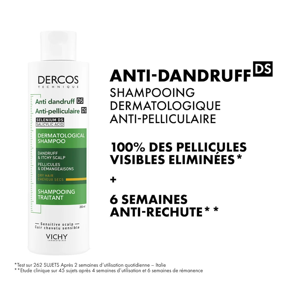 VH DERCOS SHP ANTI-PELLICULAIRES DS SECHES 200ML+50ML OFFERTE