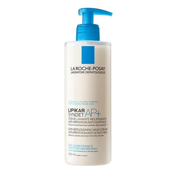 La Roche-Posay Lipikar Syndet AP+ Crème Lavante | Peau Sèche et Eczéma Atopique| 400ml